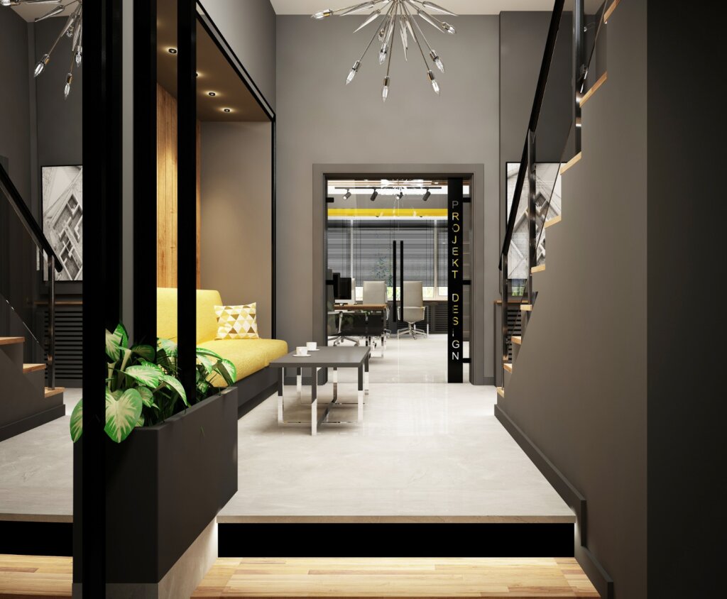 Innendesign eines Architekturbüros, Ansicht 1